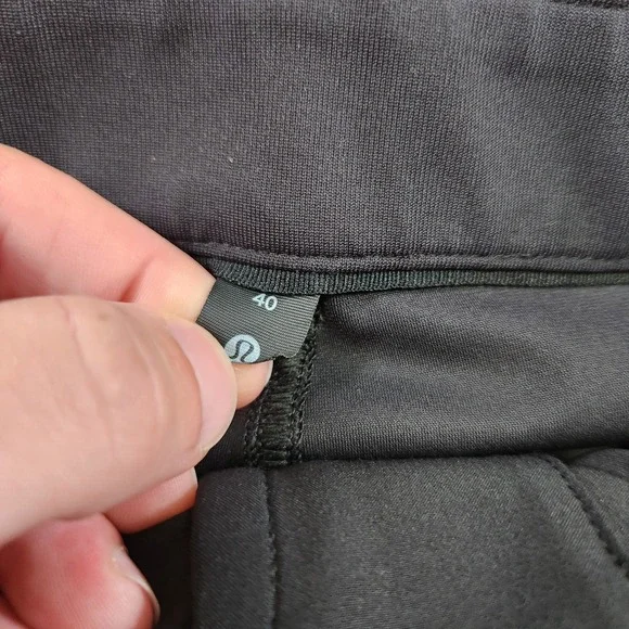 Lululemon Pants Men 40X31 ABC Classic Fit Performance Warpstreme Black Chino - Picture 11 of 13